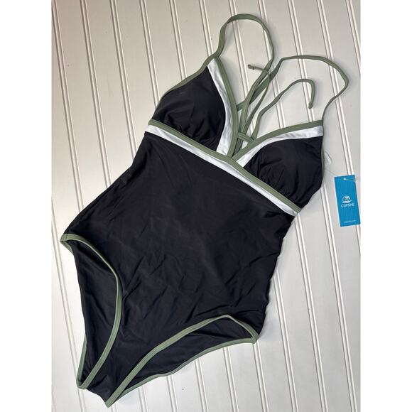 NWT Cupshe One Piece Swimsuit Cheeky Keyhole & Ruched Twist Front Bundle Size S - Picture 5 of 6